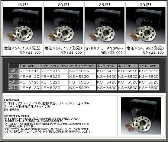 KSP製 ホンダ専用REALワイドトレッドスペーサー20ミリ KS-5420 KSP製 ホンダ専用REALワイドトレッドスペーサー20ミリ KS-5420 JDM